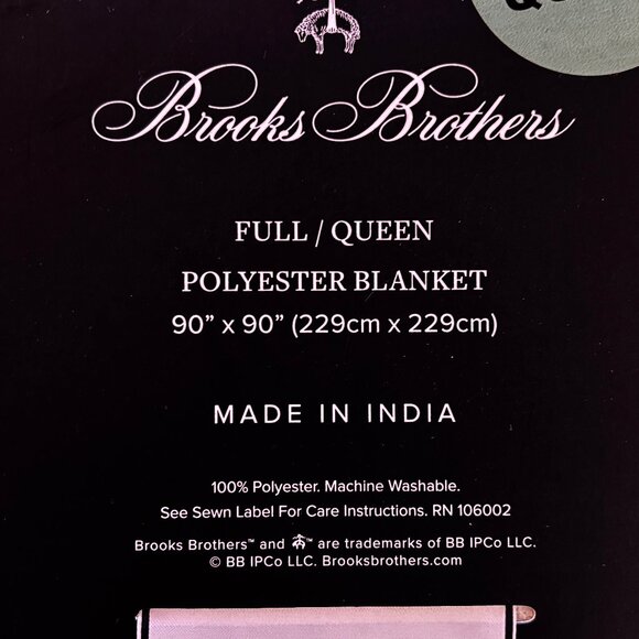 Brooks Brothers 100% Cotton Knit Queen Size Blanket Coverlet Cream 90" X 90" - Picture 5 of 5